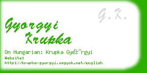 gyorgyi krupka business card